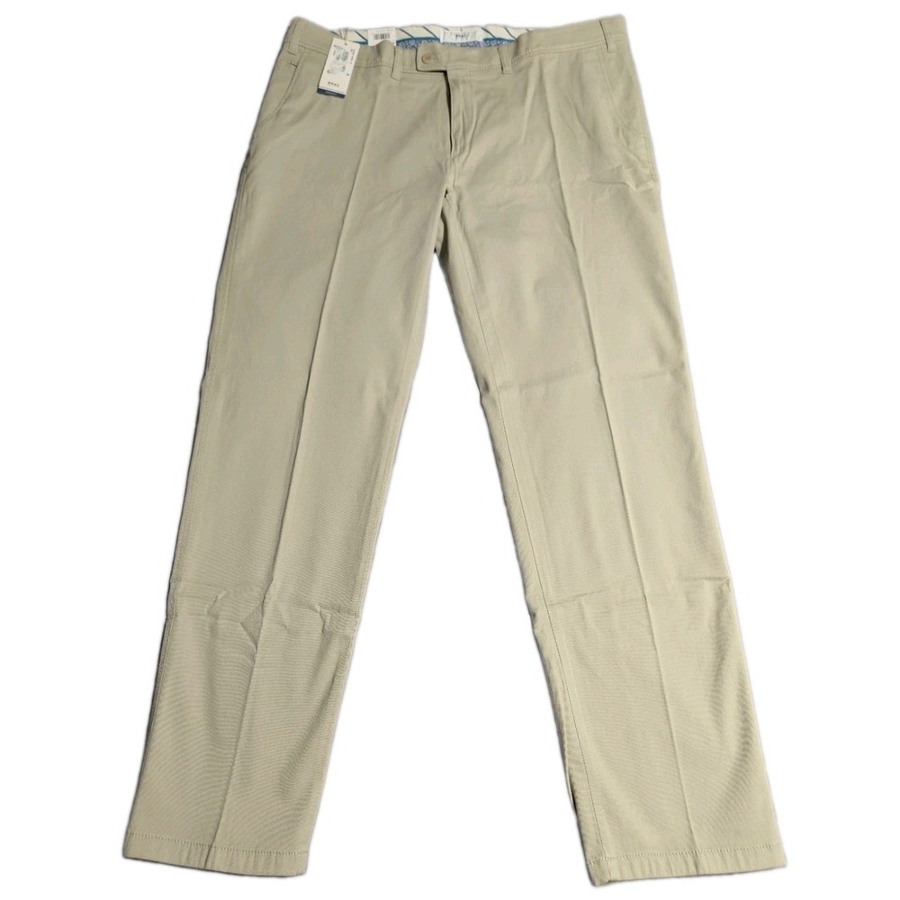 BRAX Evans Chino Pants Mens 40x34 Beige Regular Fit Stretch NWT Germany Fabric